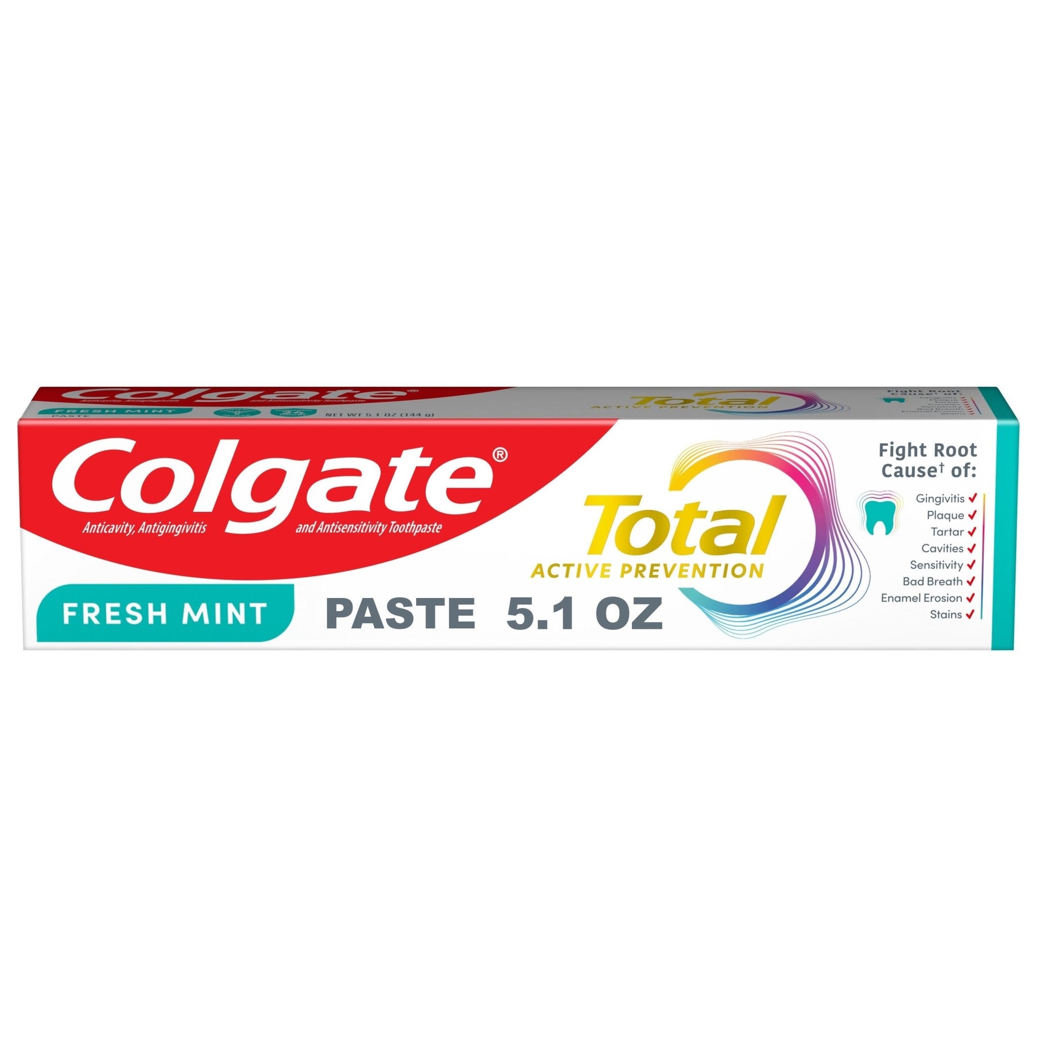 COLGATE 5.1oz TOTAL TOOTHPASTE GEL FRESH MINT (SKU 63012) - Fraterra Home powered by KB Logistics & Distribution LLC