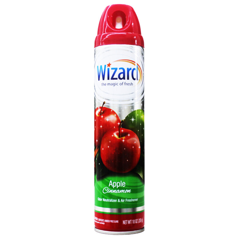 WIZARD 10oz AIR FRESHENER SPRAY-APPLE CINNAMON (SKU #80419)