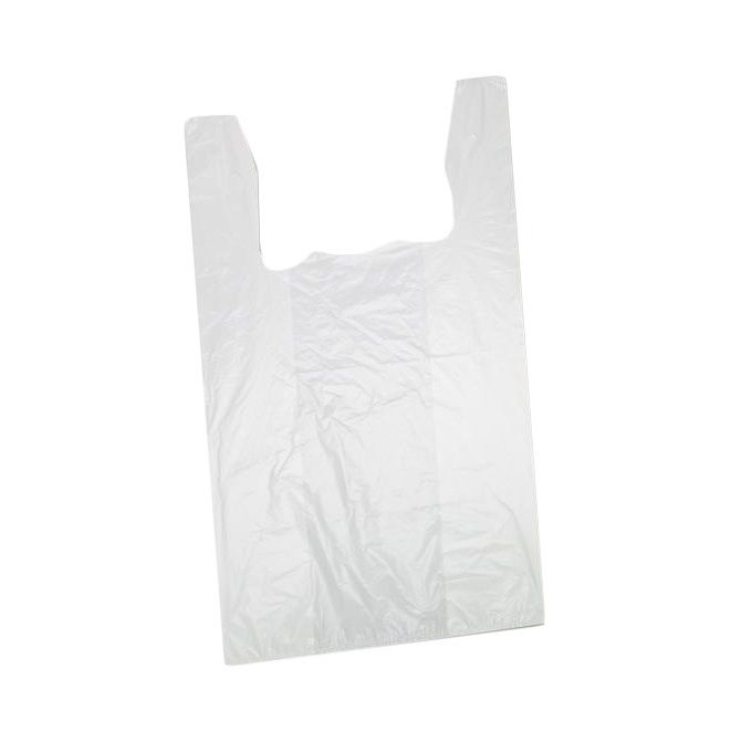 1/10 WHITE SHOPPING BAG (1500CT) (SKU #70139)