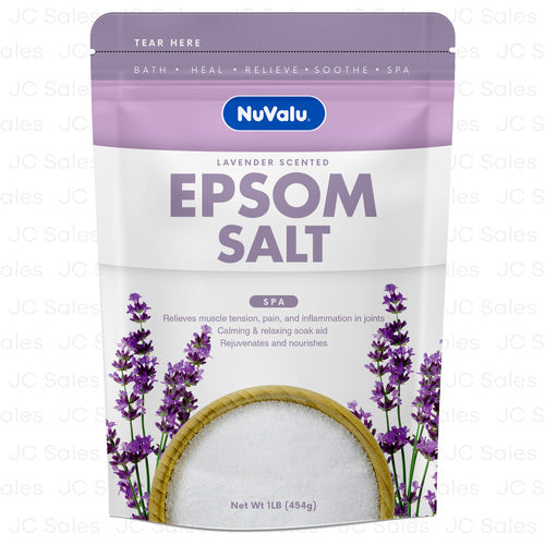 NUVALU #103014 EPSOM SALT 16OZ LAVENDER (SKU #12928)