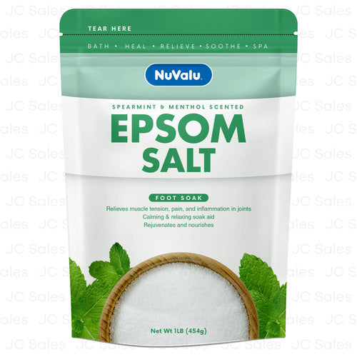 NUVALU #103017 EPSOM SALT 16OZ SPEARMINT MENTHOL(SKU #12925)