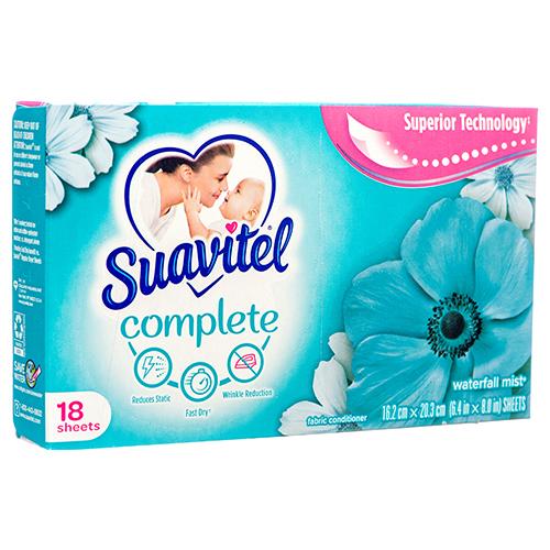 FAB.DRY SHEETS-18CT SUAVITEL/WATERFALL MIST (SKU #10872)