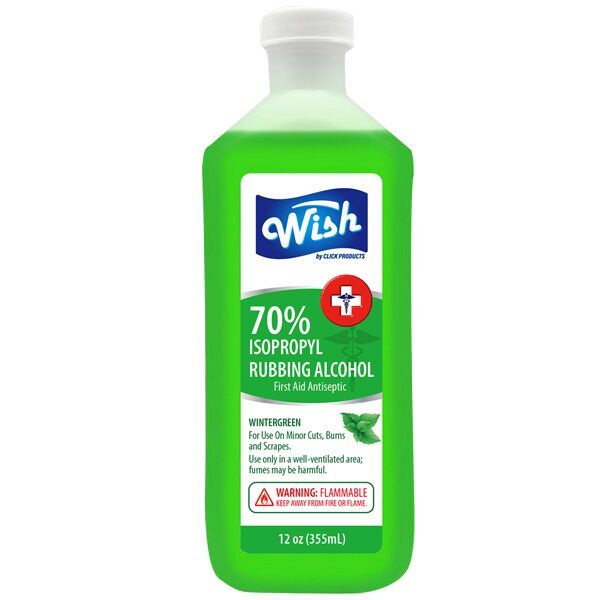 RUBBING ALCOHOL-70% WINTER GREEN 16oz (SKU #11325)