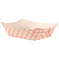3LB FOOD TRAY RED PLAID (2/250) (SKU #70574)