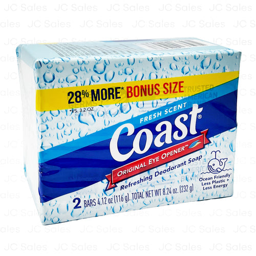COAST BAR SOAP-2PK/FRESH 4.12oz (SKU #12604)