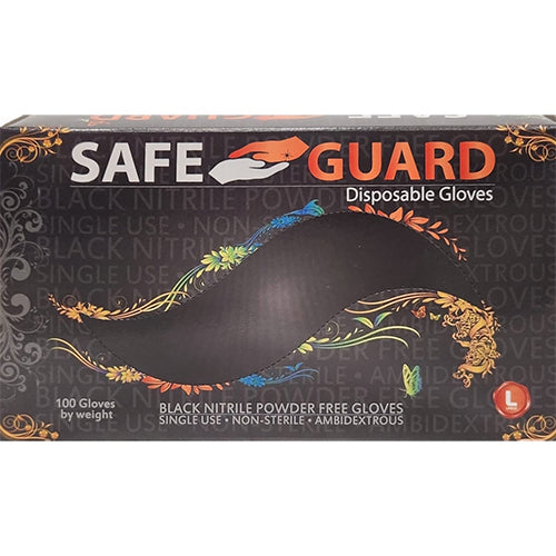 100CT BLACK NITRILE GLOVE LARGE (SKU #11819)