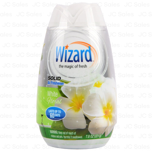 WIZARD SOLID AIR FRESHENER 7.8oz/WHITE FLORAL (SKU #80702)