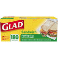GLAD 60771 SANDWICH SIZE - 180CT FOLD TOP (SKU 12232) - Fraterra Home powered by KB Logistics & Distribution LLC