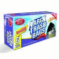 HOME #10084/30GAL BLACK DRAWSTRING TRASH BAGS 6CT
