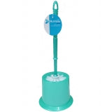 NUVALU #52158 PLASTIC TOILET BRUSH SET ASST.COLOR