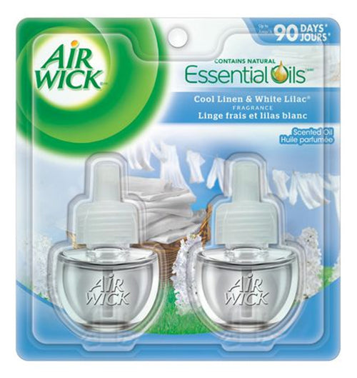 AIR WICK SCENTED OIL-2PK/COOL LINEN #82291 0.67oz