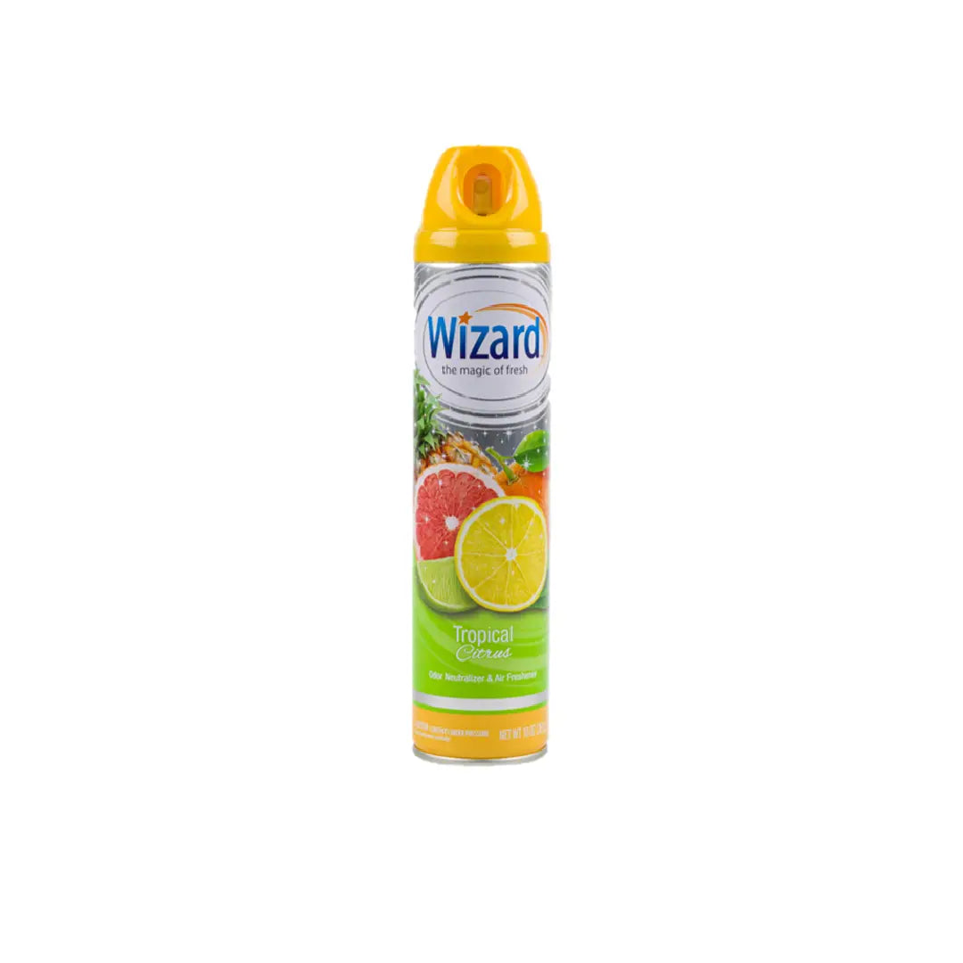 WIZARD 10oz AIR FRESHENER SPRAY-TROPICAL CITRUS (SKU #63016)