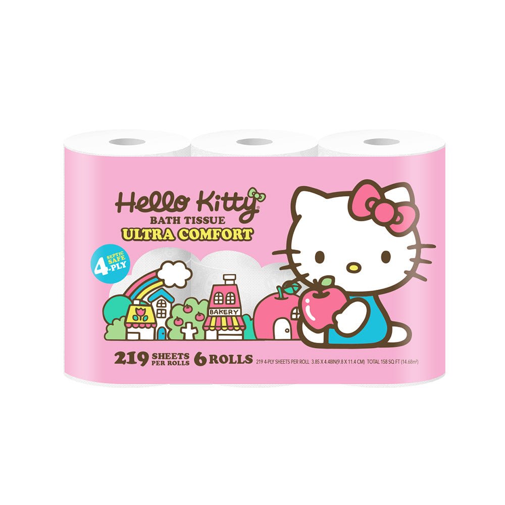 HELLO KITTY ULTRA COMFORT 6 ROLLS 8PK (SKU 17723) - Fraterra Home powered by KB Logistics & Distribution LLC