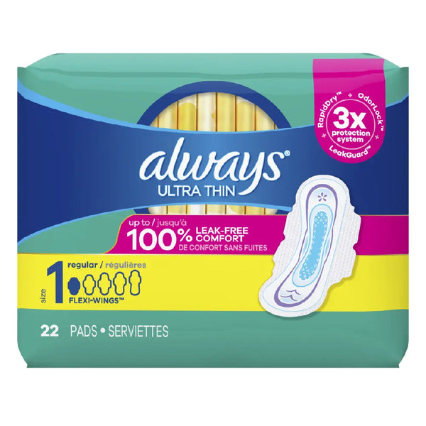 ALWAYS #03339 ULTRA THIN 22CT PAD SIZE1 (SKU #13487)