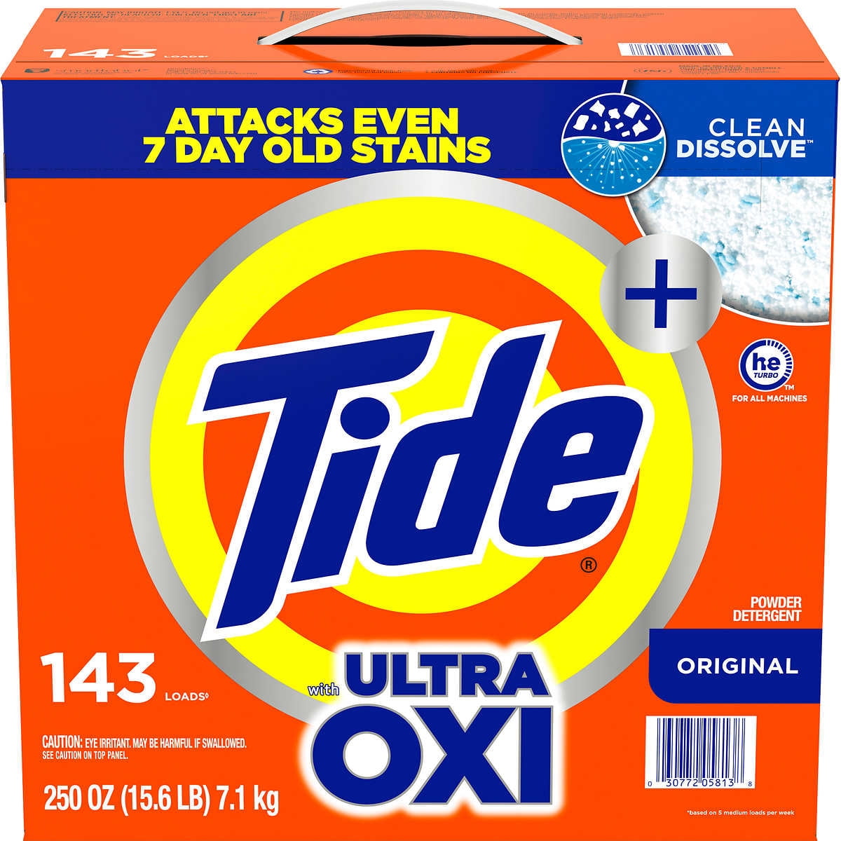 TIDE POWDER ULTRA OXI-143 load/250oz (SKU #61499)