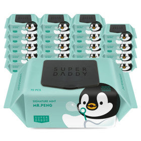 SUPER DADDY SIGNATURE MR PENG MINT-WIPES/70ct (SKU #63303)