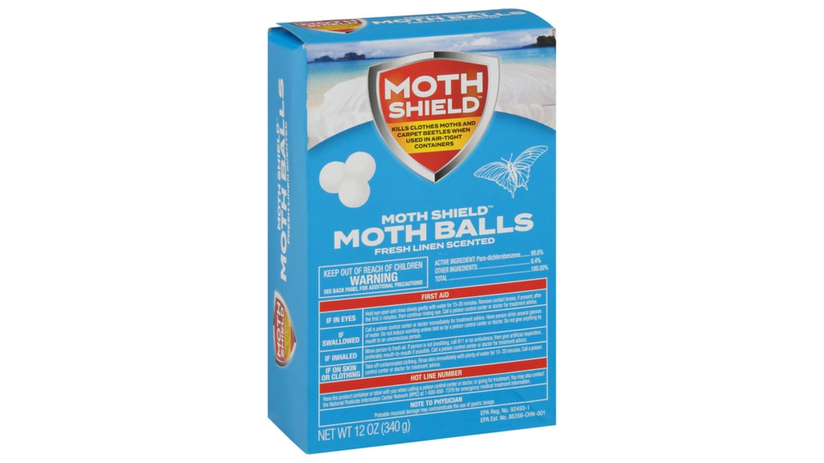 MOTHSHIELD MOTHBALLS 12oz-FRESH LINEN (SKU #80111)