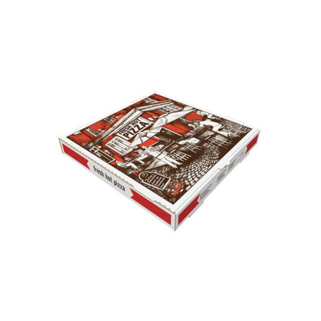 #119135 PIZZA BOX 18" CORRUGATED B-FLUTE CAFE WHITE 50CT (SKU #70334)