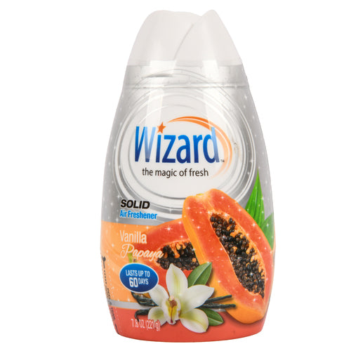 WIZARD SOLID AJUSTABLE AIR FRESHENER 7.8oz/VANILLA PAPAYA. (SKU #80425)