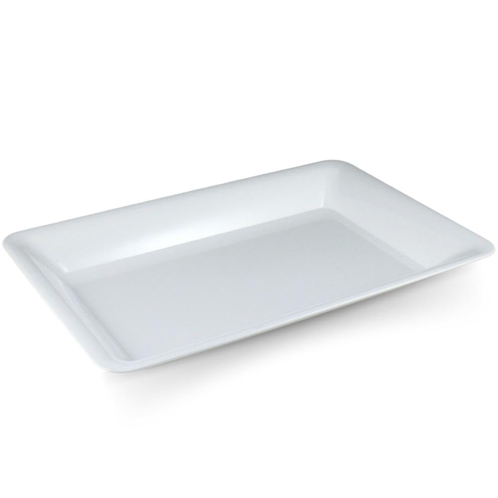 #RC471.WH 14x10 RECTANGULAR TRAY WHITE 25CT (SKU #70278)