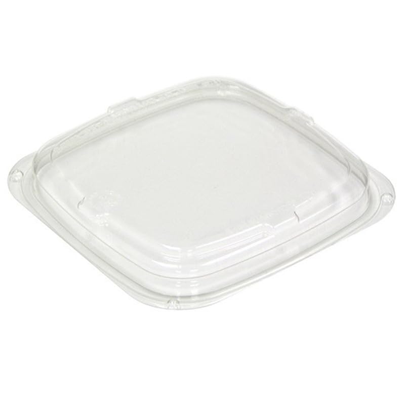 PWP #YY4SFL LID DELI SQUARE 4" FLAT RECESSED APET 960ct (SKU #70323)