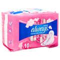 ALWAYS 10CT PADS W/WINGS PINK (SKU #13500)
