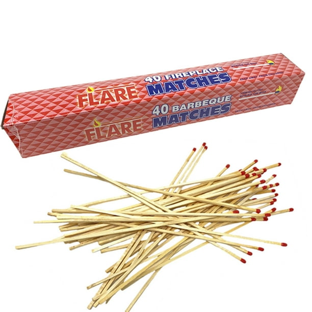 WOODEN MATCHES-BBQ/FIREPLACE-40ct(SKU #90072)