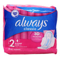 ALWAYS PADS MAX #0538 9CT CLASSIC W/WINGS SIZE 2 (SKU #10004)