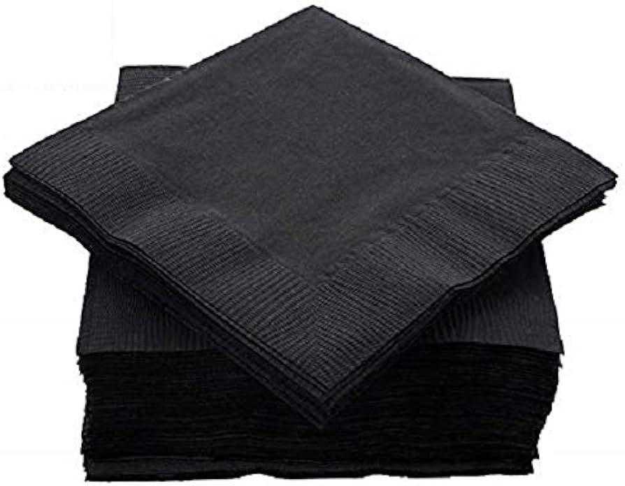 #618-2PB BLACK COCKTAIL NAPKIN 250CT (SKU #60560)
