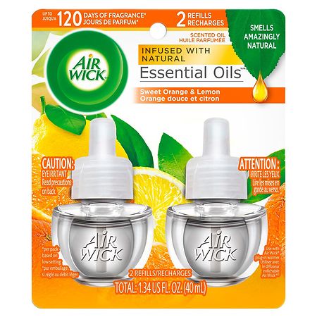 AIR WICK SCENTED OIL REFIL-2PK-ORANGE & LEMON (SKU #13643)