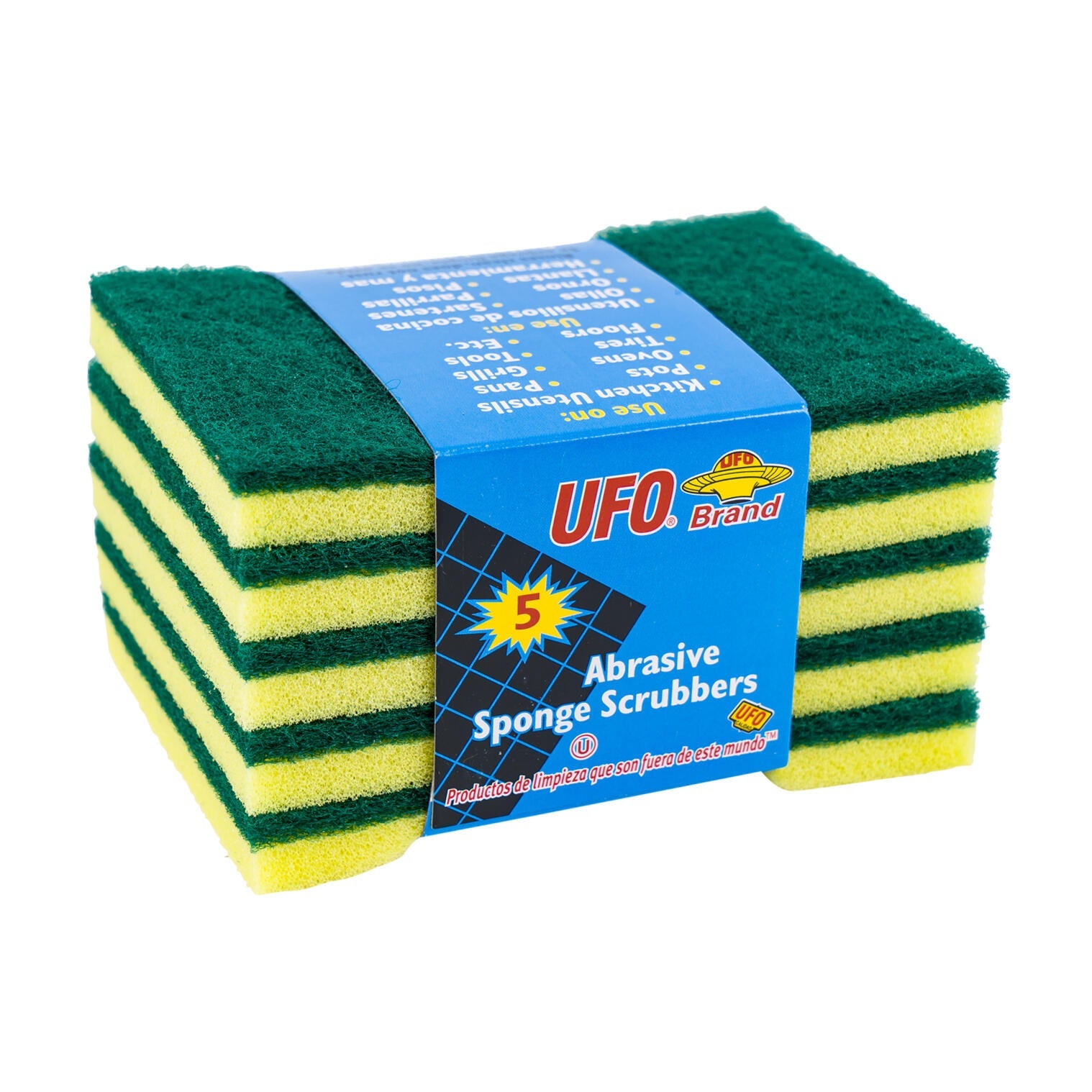 UFO GREEN SCRUBBER 5PK (SKU #12139)