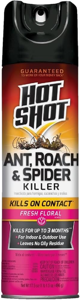 HOT SHOT 17.5oz ANT/ROACH/SPIDER FLORAL(SKU #10543)