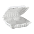 CM-93E 9x9 3COMPARTMENT MINERAL FILLED PP HINGED CONTAINER 150CT (SKU #70401)