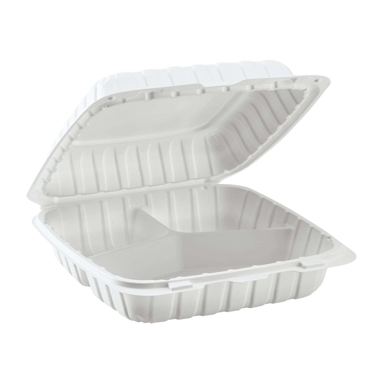 CM-93E 9x9 3COMPARTMENT MINERAL FILLED PP HINGED CONTAINER 150CT (SKU #70401)