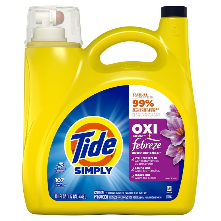 TIDE SIMPLY 151oz OXI+FEBREZE-BREEZE SCENT (SKU #63010)