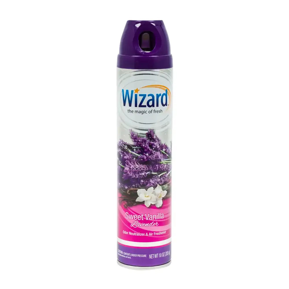 WIZARD 10oz AIR FRESHENER SPRAY-SWEET VANILLA. (SKU #80416)