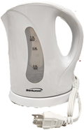 ELECTRIC KETTLE 1.0LT WHT PLASTIC #KT-1610 (SKU #58743)