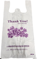 30 MIC 1/6 WHITE FLOWER PLASTIC BAG 400pcs (SKU #60121)