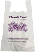 1/8 WHITE FLOWER SHOPPING BAG (SKU #60122)