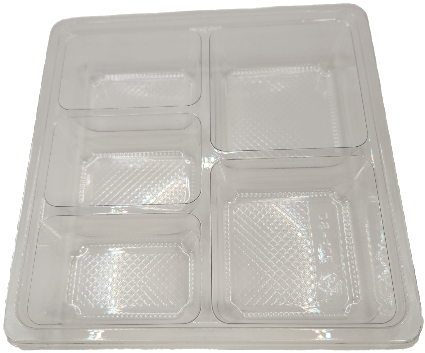 DS-406 5 COMPARTMENT CLEAR CONTAINER BASE 400CT (SKU #60311)