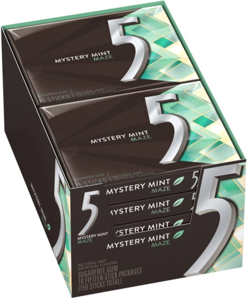 WRIGLEY FIVE GUM 15 STICK SWEET MINT MAZE (SKU 78636) - Fraterra Home powered by KB Logistics & Distribution LLC