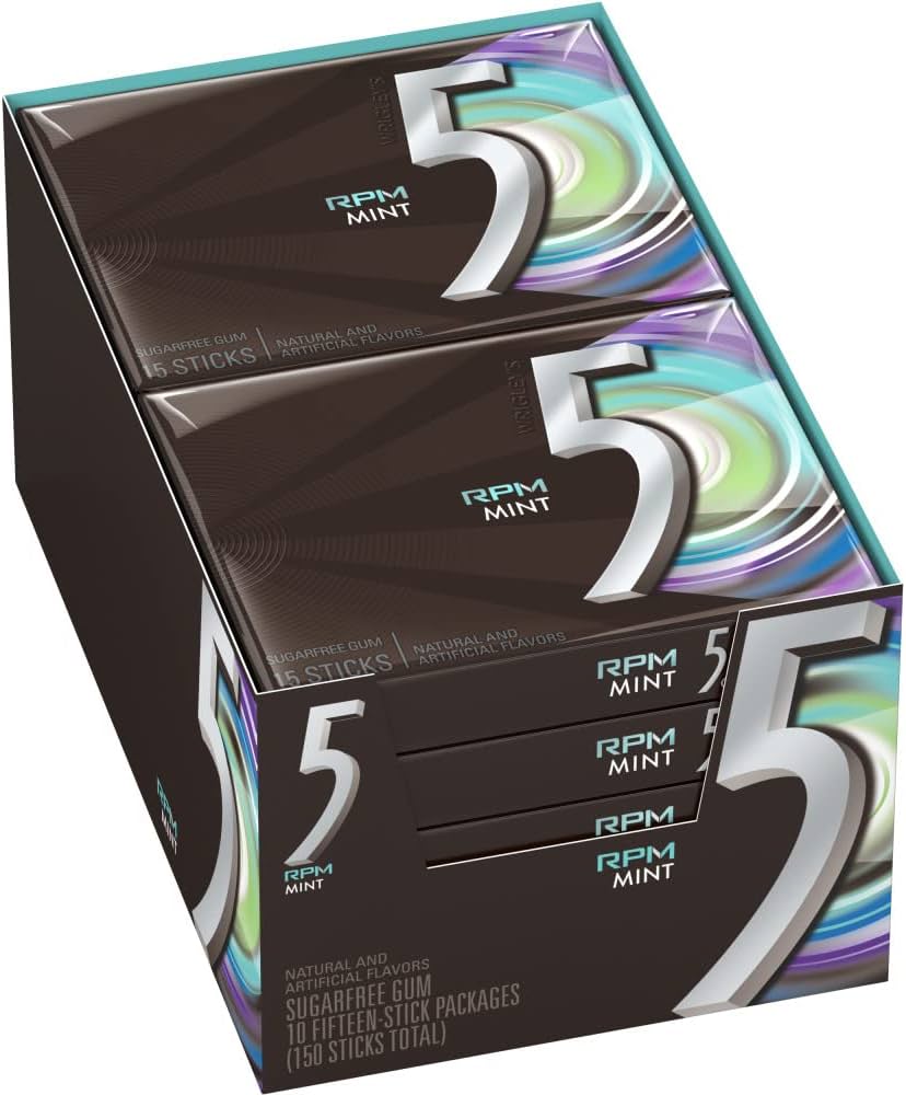 WRIGLEY FIVE GUM 15 STICK RPM MINT (SKU #78638)