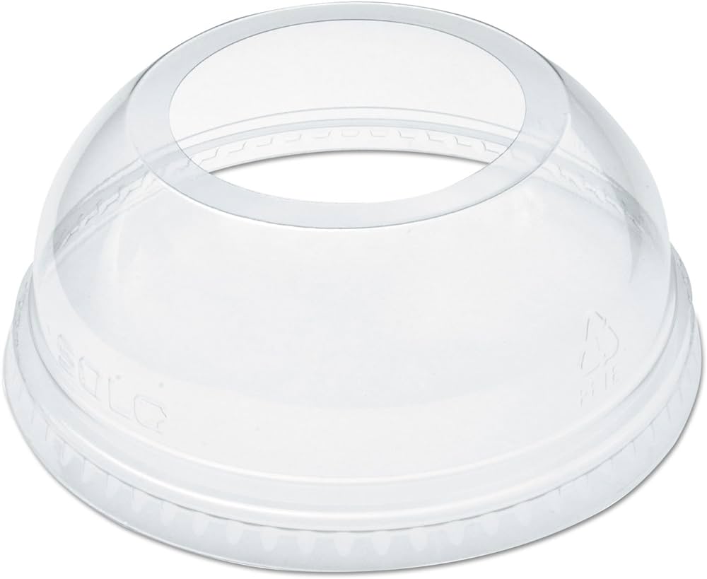 #DLW626 SOLO ULTRA CLEAR DOME LID WIDE HOLE (1000CT) (SKU #70517)