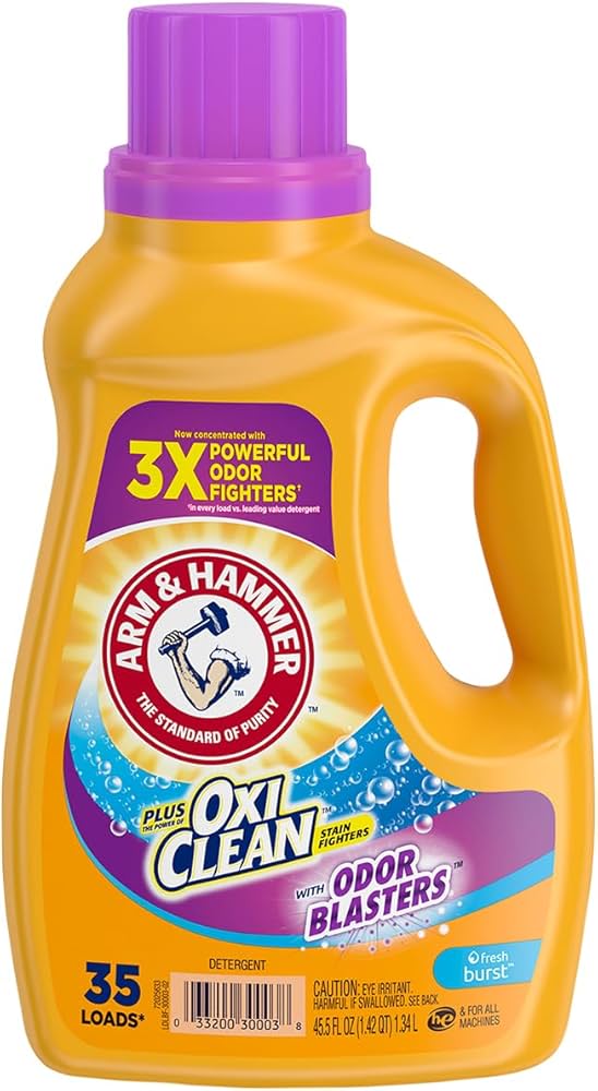 A&H LIQ DETERGENT 45.5oz W/OXI ODOR BLAST (SKU #10235)