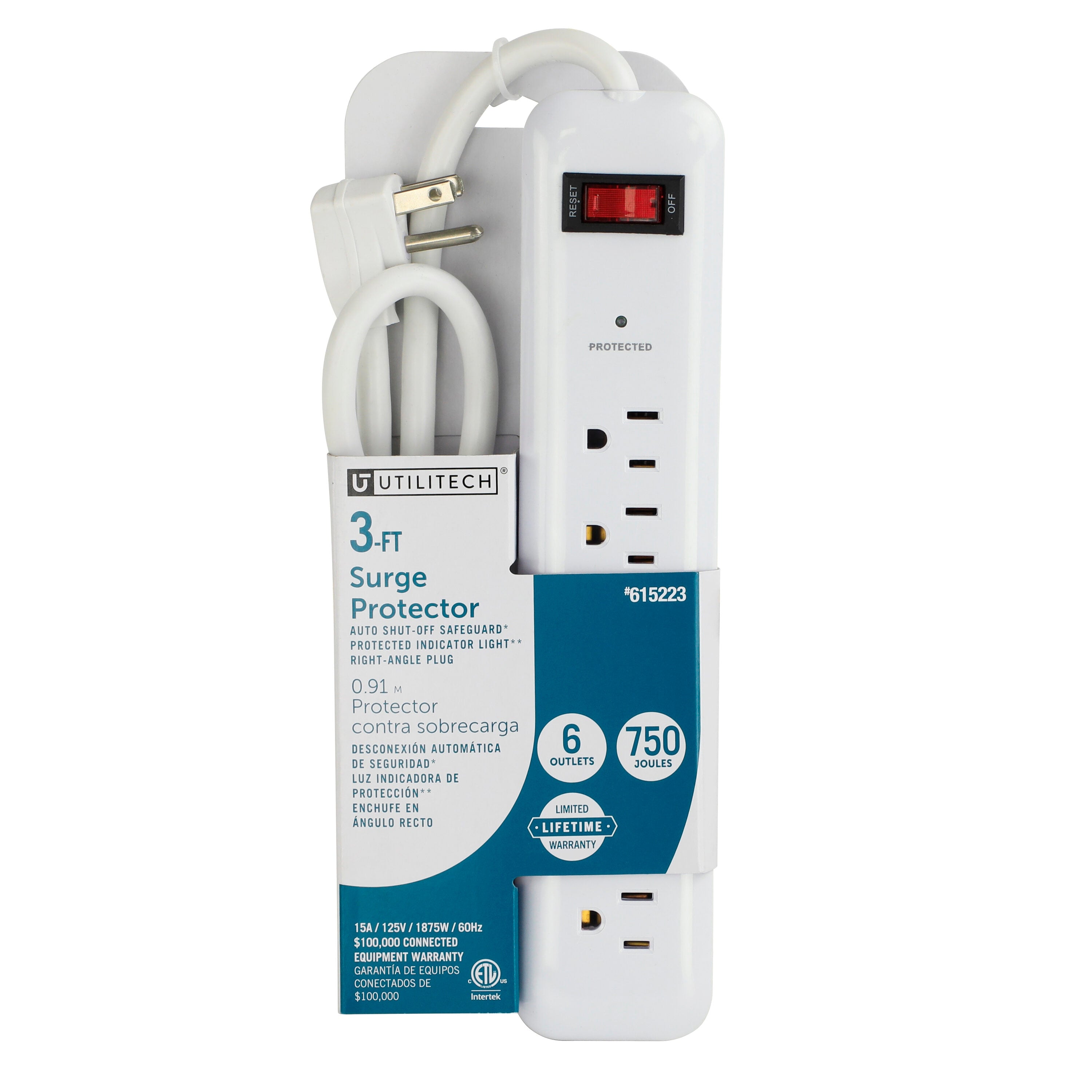 SURGE PROTECTOR 6 OUTLET-3FT CH48113 (SKU #63113)