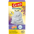 GLAD TALL KITCHEN FORCEFLEX DRAWSTRING LAVENDER 13g 40CT (SKU #17665)