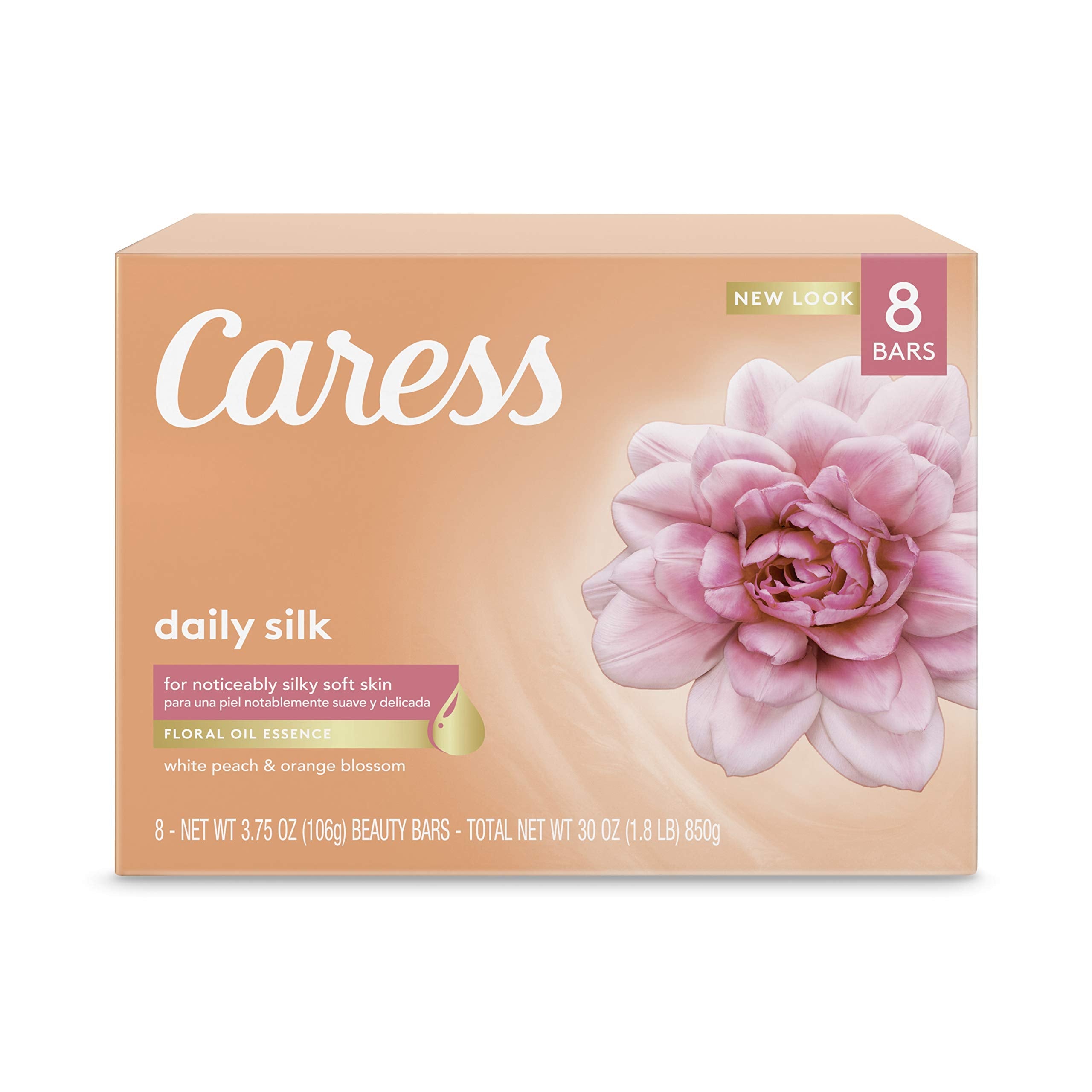CARESS BAR SOAP-8/4pk-DAILY SILK (SKU #11471)