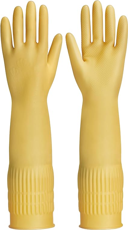 HOUSEHOLD LATEX GLOVES MEDIUM (SKU #70244)