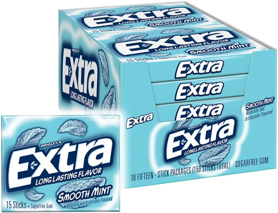 WRIGLEY EXTRA 15 STICK SMOOTH MINT (SKU #10164)