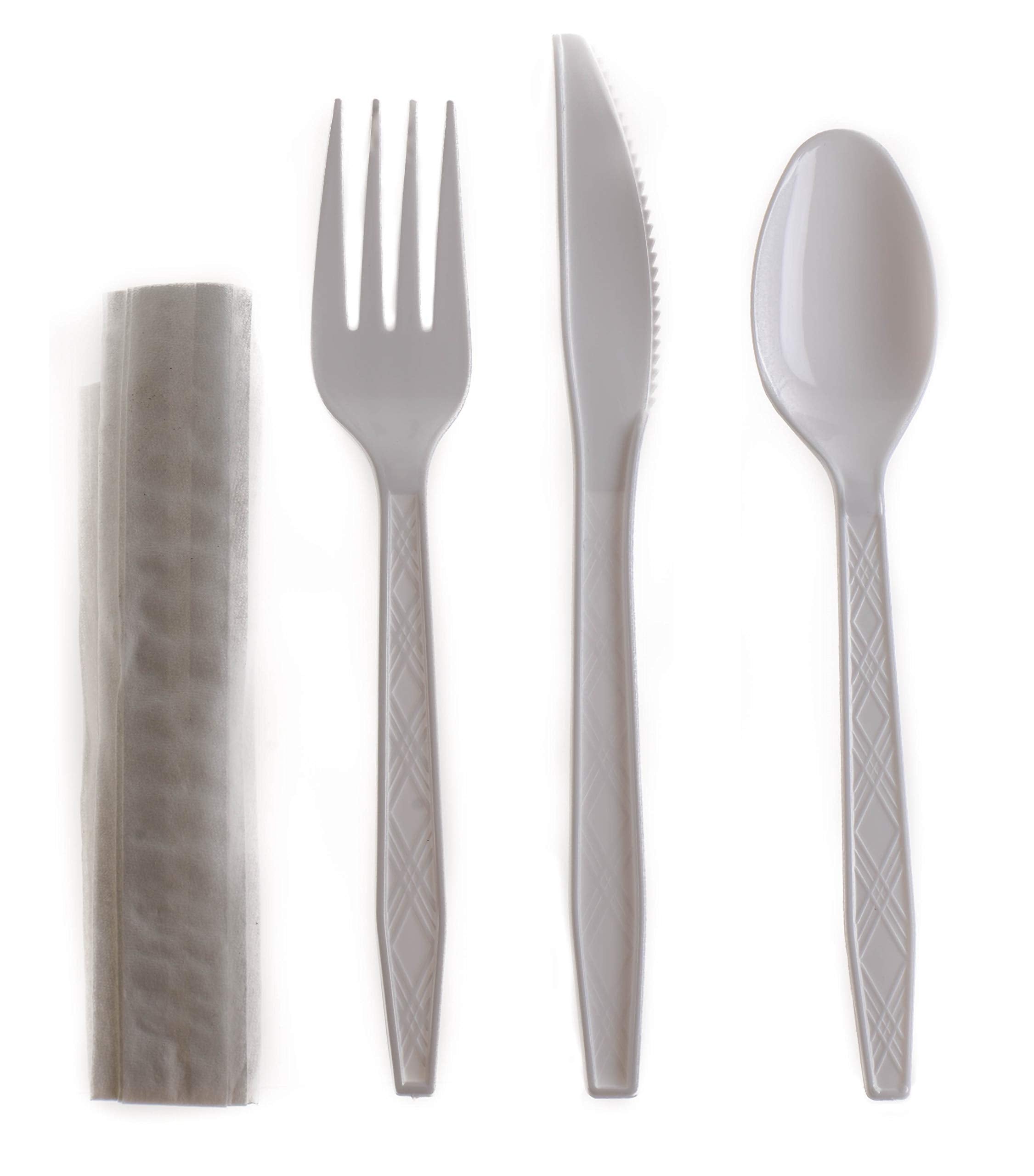 #MK541 MEDIUM WEIGHT FORK,KNIFE,SPOON,NAPKIN (500ct) (SKU #70578)